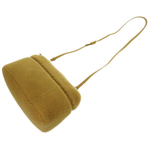 新品同様 ロロピアーナ ボア ショルダーバッグ カシミヤ マスタード 2038【中古】Loro Piana