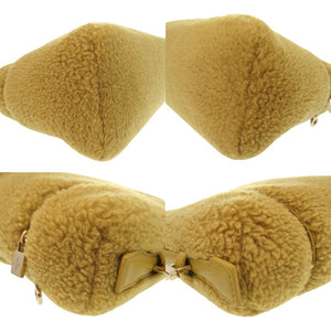 新品同様 ロロピアーナ ボア ショルダーバッグ カシミヤ マスタード 2038【中古】Loro Piana