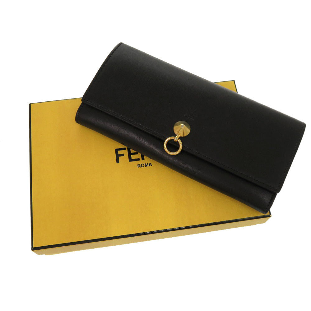 フェンディ バイザウェイ コンチネンタル 8M2051 レザー ブラック 長財布 黒 2043 【中古】 FENDI