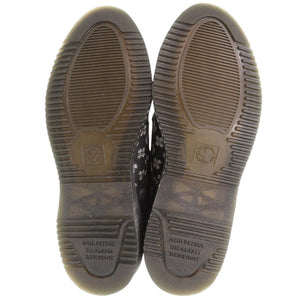 新品同様 ドクターマーチン キャスリーン KATHLEEN 7ホール 総柄 ブーツ 23cm キャンバス ブラック 2050【中古】Dr.Martens