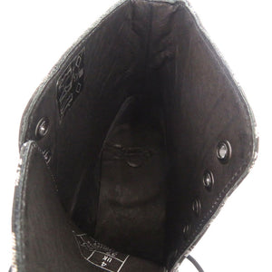 新品同様 ドクターマーチン キャスリーン KATHLEEN 7ホール 総柄 ブーツ 23cm キャンバス ブラック 2050【中古】Dr.Martens