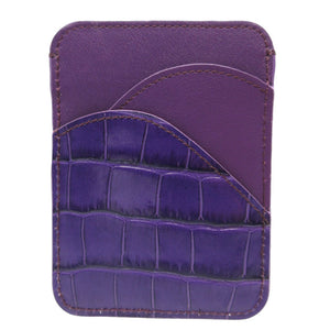 未使用 クロエ CHC19UP300 レザー パープル 紫 カードケース 財布 2074【中古】Chloe