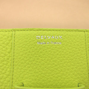 新品同様 デルヴォー プレッセ Presse A5 トリヨンレザー ライムグリーン 黄 クラッチバッグ 2082【中古】DELVAUX