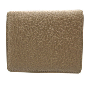 未使用 メゾンマルジェラ S56UI0140 レザー ベージュ 2つ折り財布 財布 2094【中古】Maison Margiela