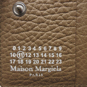 未使用 メゾンマルジェラ S56UI0140 レザー ベージュ 2つ折り財布 財布 2094【中古】Maison Margiela