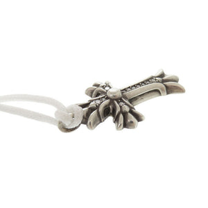 美品 クロムハーツ DBL CH CRSP DMND ダブルCHクロス PAVEダイヤ シルバー925 パヴェダイヤ ネックレストップ 2097【中古】CHROME HEARTS メンズ