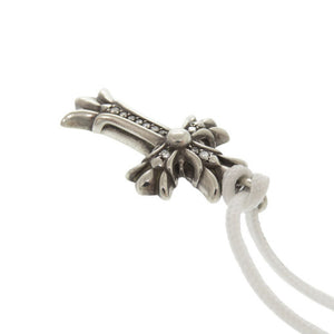 美品 クロムハーツ DBL CH CRSP DMND ダブルCHクロス PAVEダイヤ シルバー925 パヴェダイヤ ネックレストップ 2097【中古】CHROME HEARTS メンズ