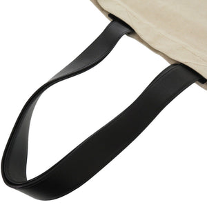 新品同様 ジルサンダー フラットショッパー ロゴ レザー キャンバス ベージュ ブラック トートバッグ 2116 【中古】 JIL SANDER