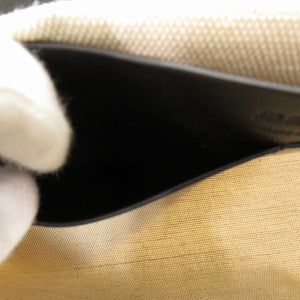 新品同様 ジルサンダー フラットショッパー ロゴ レザー キャンバス ベージュ ブラック トートバッグ 2116 【中古】 JIL SANDER