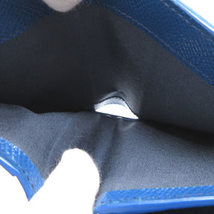 新品同様 サルヴァトーレ フェラガモ ヴァラリボン レザー ブルー 青 2つ折り財布 財布 2123【中古】Salvatore Ferragamo