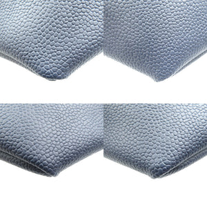 未使用 エルベシャプリエ 701GP リュクス舟形トートS コーティングキャンバス コットン シルバー金具 ネイビー シルバー ハンドバッグ 2135【中古】Hervé Chapelier