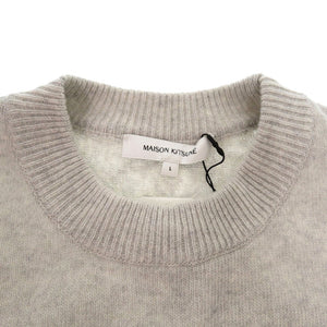 新品同様 メゾンキツネ フォックスヘッド セーター FOX HEAD INTARSIA COMFORT SWEATER ニット Lサイズ LW00815KT1063 ニット ウールグレー 2137【中古】MAISON KITSUNE