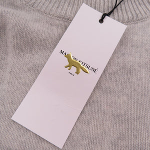 新品同様 メゾンキツネ フォックスヘッド セーター FOX HEAD INTARSIA COMFORT SWEATER ニット Lサイズ LW00815KT1063 ニット ウールグレー 2137【中古】MAISON KITSUNE