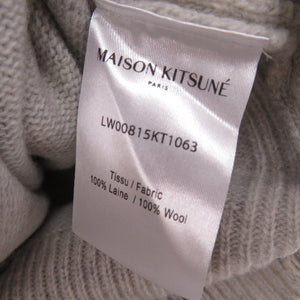 新品同様 メゾンキツネ フォックスヘッド セーター FOX HEAD INTARSIA COMFORT SWEATER ニット Lサイズ LW00815KT1063 ニット ウールグレー 2137【中古】MAISON KITSUNE