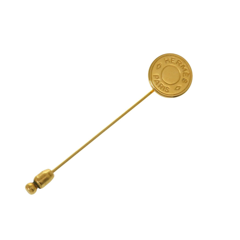 美品 エルメス セリエ ブローチ メタル ゴールド アクセサリー 0011 【中古】 HERMES