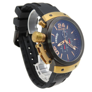 ブレラオロロジ レフティ 左用 BRESC4805 クオーツ 腕時計 ステンレススチール/ラバー ブラック 黒文字盤 0054【中古】BRERA OROLOGI メンズ