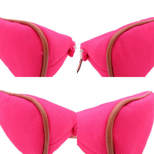 未使用 エルメス ボリードポーチ 20 PM キャンバス ハイビスカス ミニ ボリード ポーチ バッグ　0069【中古】HERMES