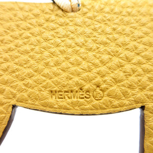 新品同様 エルメス シュバルGM 馬 チャーム プティアッシュ キーホルダー ヴォーエプソン/トリヨンクレマンス グリーン 0081【中古】HERMES