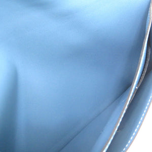 美品 エルメス ドゴンGM トゴ ブルージーン シルバー金具 □Q刻印 長財布 青 0472 【中古】 HERMES