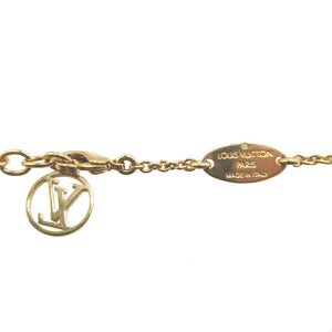 美品 ルイヴィトン エッセンシャルV M61083 LV メタル ゴールド ネックレス 0585【中古】LOUIS VUITTON