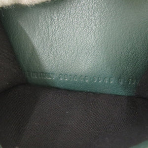 新品同様 バレンシアガ ペーパーミニウォレット 391446 レザー グリーン 三つ折り財布 緑 0707【中古】BALENCIAGA