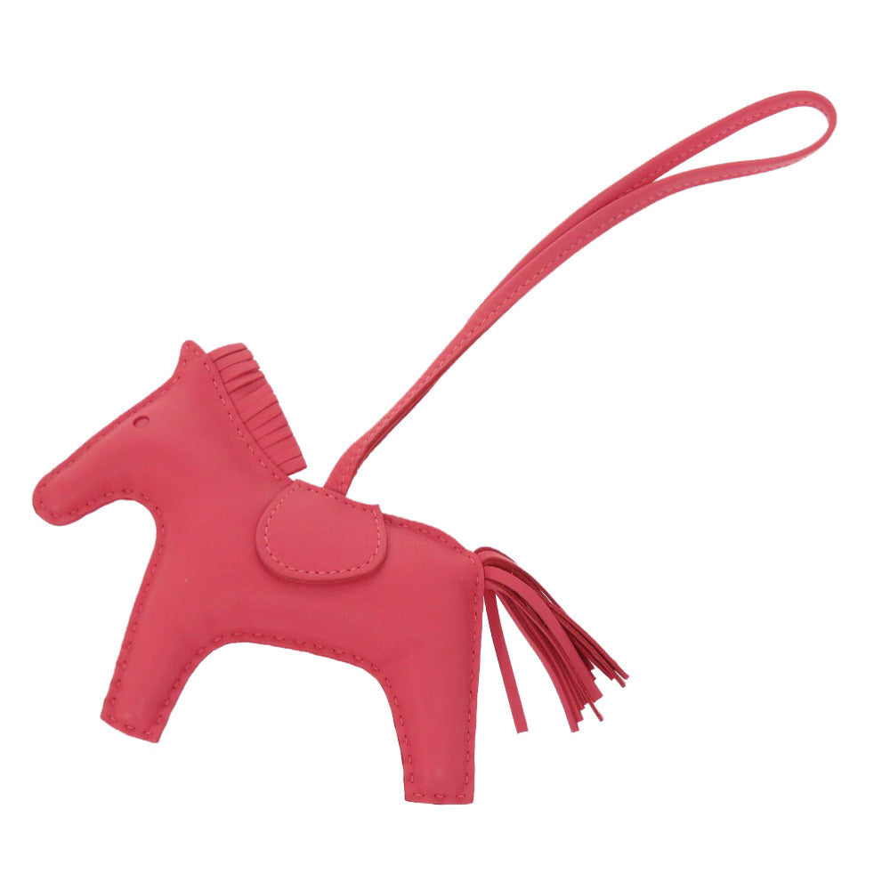 新品同様 エルメス ロデオMM アニョーミロ ローズアザレ Z刻印(2021年製) バッグチャーム キーホルダー 0713 【中古】 HERMES