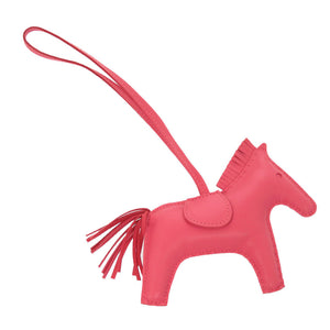 新品同様 エルメス ロデオMM アニョーミロ ローズアザレ Z刻印(2021年製) バッグチャーム キーホルダー 0713 【中古】 HERMES