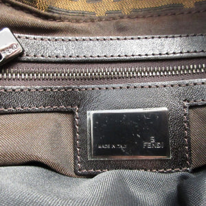 美品 フェンディ マンマバケット 8BR001 ズッカ柄 キャンバス ブラウン 茶 ショルダーバッグ 0721【中古】FENDI