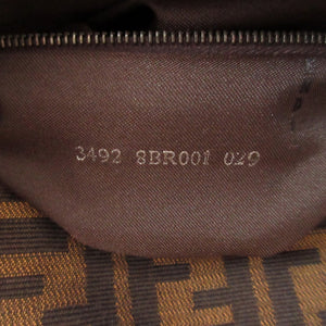 美品 フェンディ マンマバケット 8BR001 ズッカ柄 キャンバス ブラウン 茶 ショルダーバッグ 0721【中古】FENDI