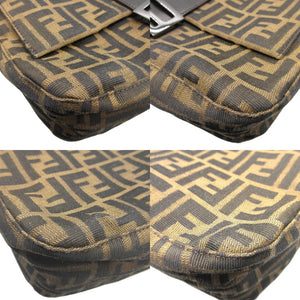 美品 フェンディ マンマバケット 8BR001 ズッカ柄 キャンバス ブラウン 茶 ショルダーバッグ 0721【中古】FENDI
