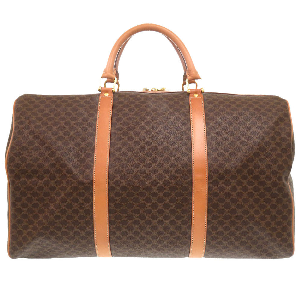 美品 セリーヌ マカダム PVC ブラウン ボストンバッグ バッグ 茶 0724 【中古】 CELINE