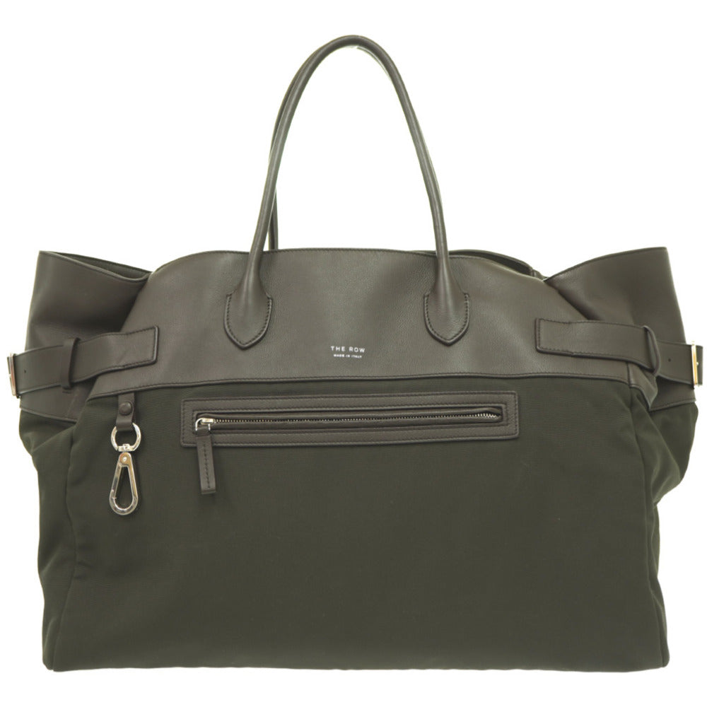 美品 ザ ロウ マルゴー 17 インサイドアウト トートバッグ ナイロンキャンバス/レザー カーキ 0732【中古】THE ROW
