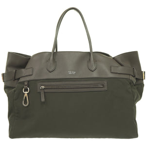 美品 ザ ロウ マルゴー 17 インサイドアウト トートバッグ ナイロンキャンバス/レザー カーキ 0732【中古】THE ROW