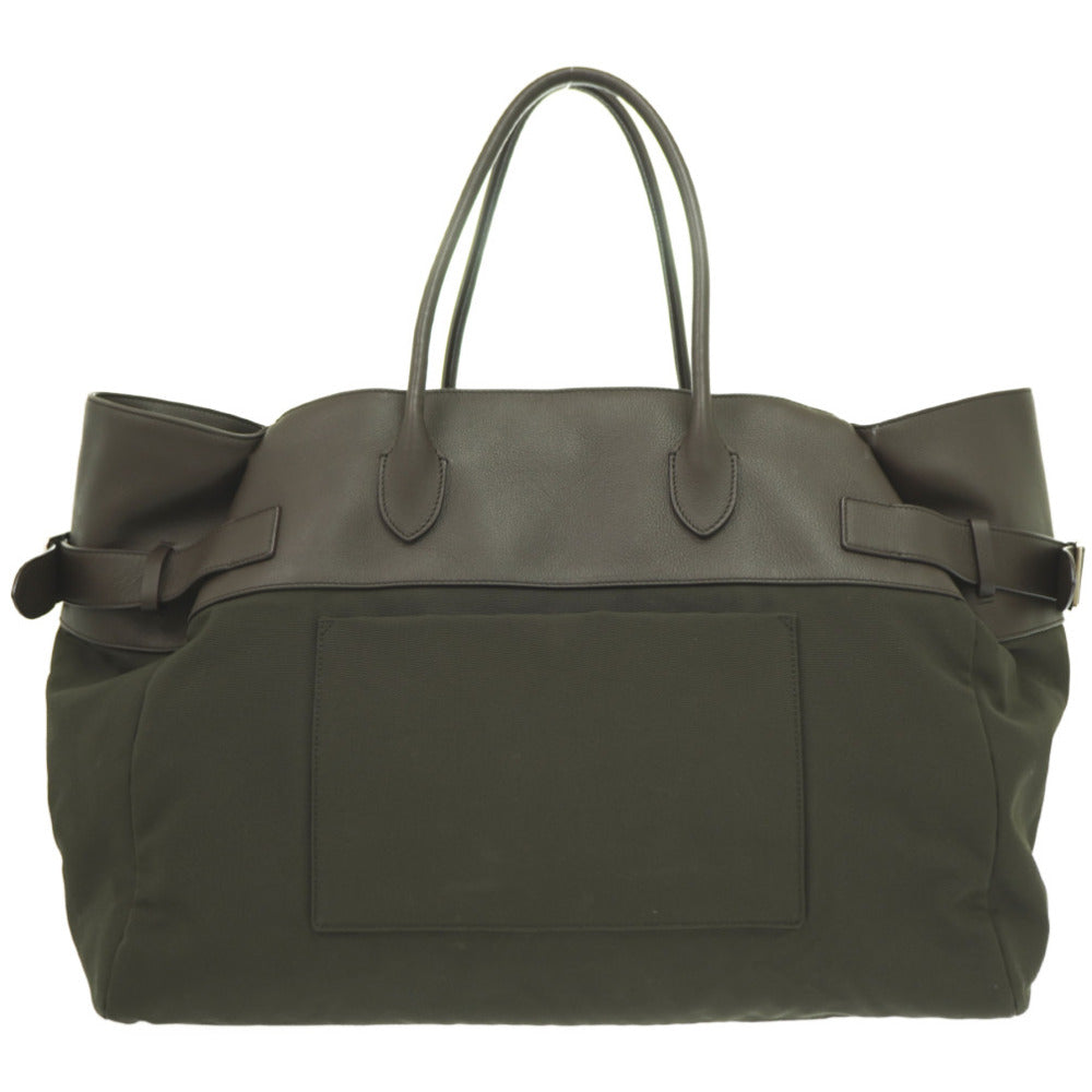 美品 ザ ロウ マルゴー 17 インサイドアウト トートバッグ ナイロンキャンバス/レザー カーキ 1275-2【中古】THE ROW