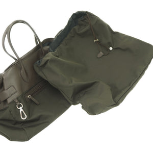 美品 ザ ロウ マルゴー 17 インサイドアウト トートバッグ ナイロンキャンバス/レザー カーキ 1275-2【中古】THE ROW