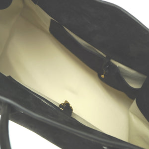 美品 ザ ロウ ソフトマルゴー17 トートバッグ スウェード ブラック 0733【中古】THE ROW メンズ