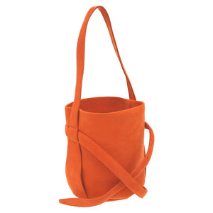 新品同様 ザ ロウ レオ ミニ ショルダーバッグ スウェード オレンジ 0734【中古】THE ROW LOE