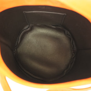 新品同様 ザ ロウ レオ ミニ ショルダーバッグ スウェード オレンジ 0734【中古】THE ROW LOE