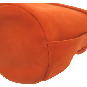 新品同様 ザ ロウ レオ ミニ ショルダーバッグ スウェード オレンジ 0734【中古】THE ROW LOE