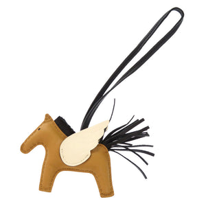 美品 エルメス ロデオ ペガサスPM アニューミロ セサミ ブラック ナタ Z刻印(2021年製) バッグチャーム 0736 【中古】 HERMES