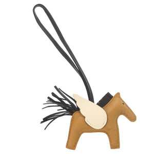 美品 エルメス ロデオ ペガサスPM アニューミロ セサミ ブラック ナタ Z刻印(2021年製) バッグチャーム 0736 【中古】 HERMES