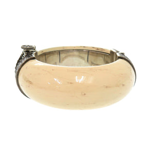 美品 サンローランパリ プラスチック アイボリー バングル 0747【中古】SAINT LAURENT PARIS