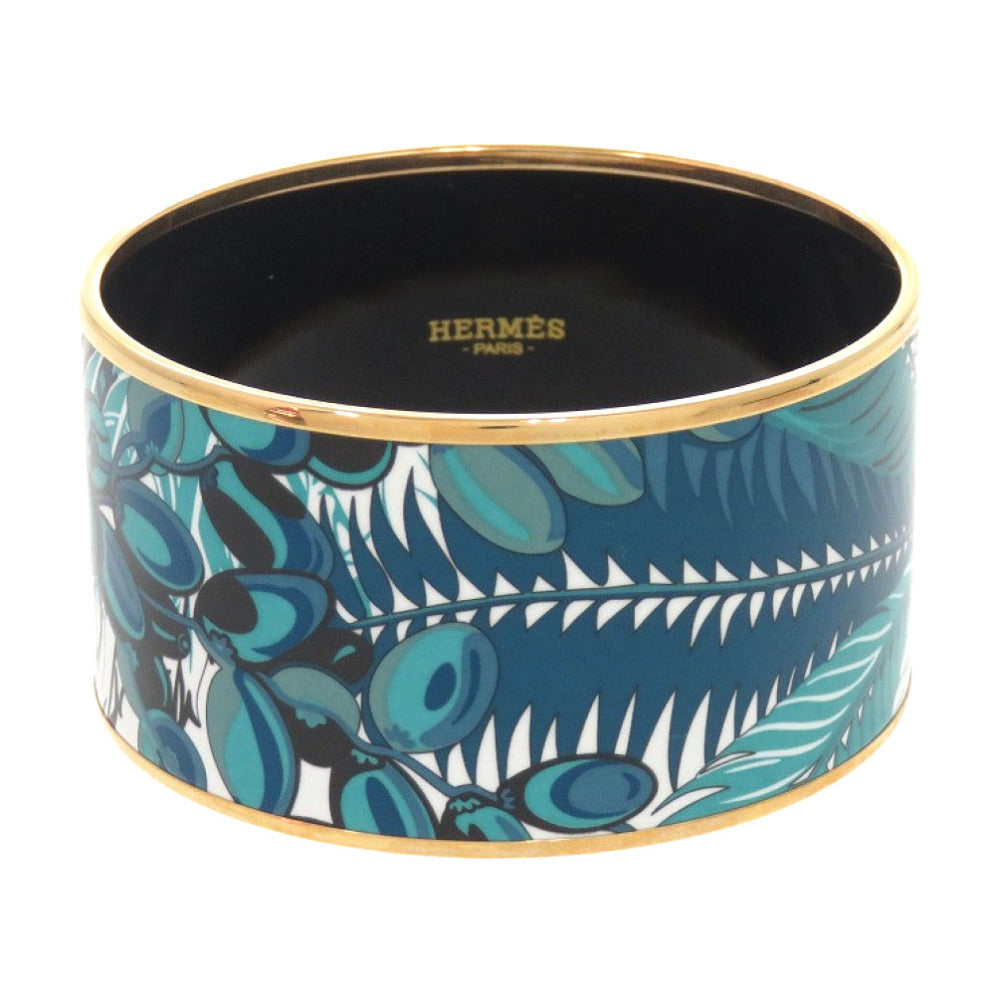 美品 エルメス エマイユTGM バングル 七宝焼き グリーン ゴールド X刻印(2016年製) 緑 アクセサリー 0756 【中古】 HERMES