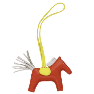 新品同様 エルメス ロデオPM アニョーミロ カーネリアン ブループリュム ライム U刻印(2022年製) キーホルダー バッグチャーム 0765 【中古】 HERMES