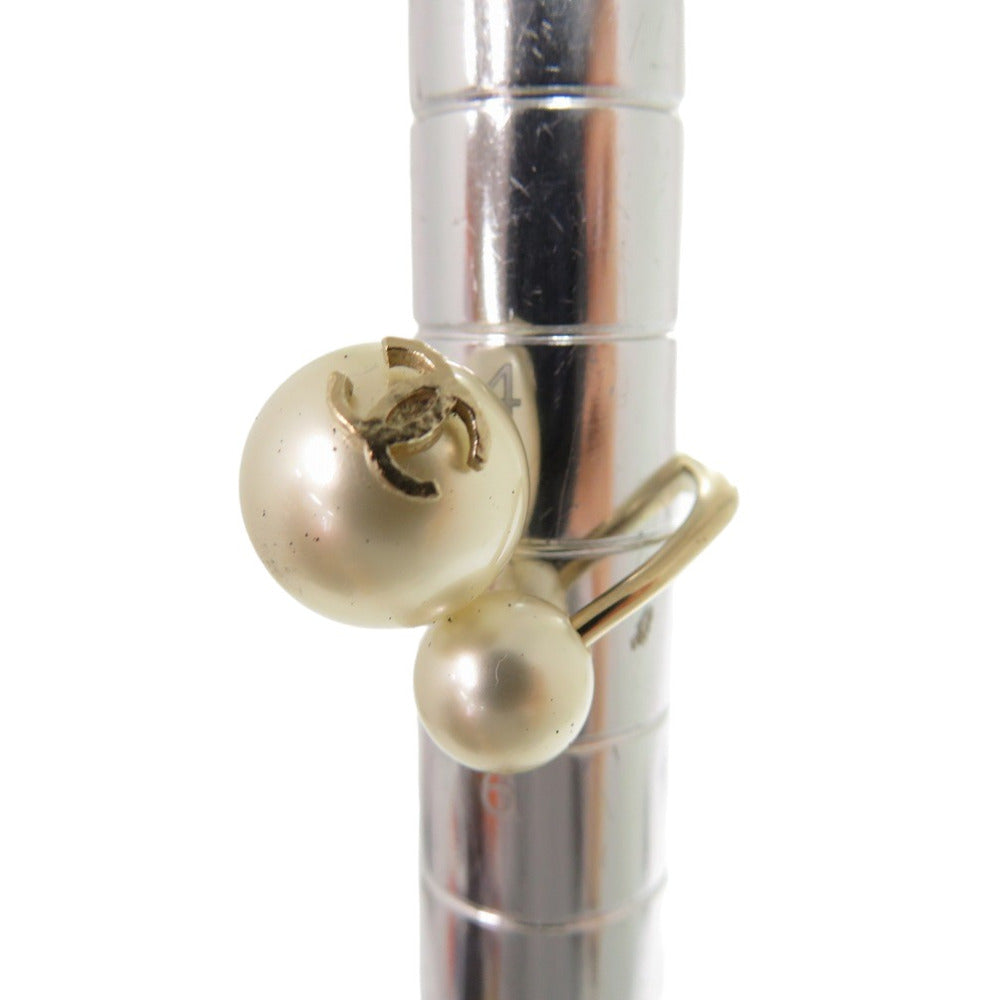 美品 シャネル ココマーク フェイクパール メタル B16V 5号 ゴールド  リング 指輪 0766【中古】CHANEL