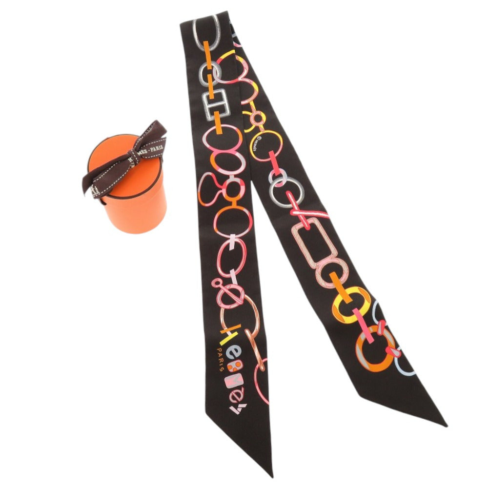 美品 エルメス ツイリー  DO RE BOUCLES ド レ ブックル H063951S03 シルク マルチカラー 0771【中古】HERMES