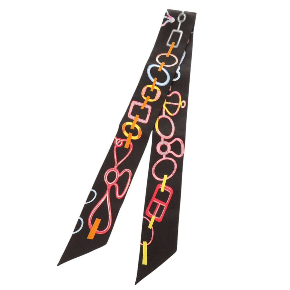 美品 エルメス ツイリー  DO RE BOUCLES ド レ ブックル H063951S03 シルク マルチカラー 0771【中古】HERMES