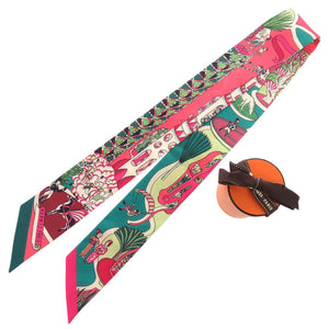 美品 エルメス ツイリー 万博博覧会 Exposition Universelle シルク マルチカラー スカーフ 0771-4【中古】HERMES