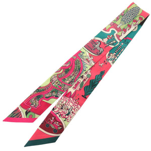 美品 エルメス ツイリー 万博博覧会 Exposition Universelle シルク マルチカラー スカーフ 0771-4【中古】HERMES