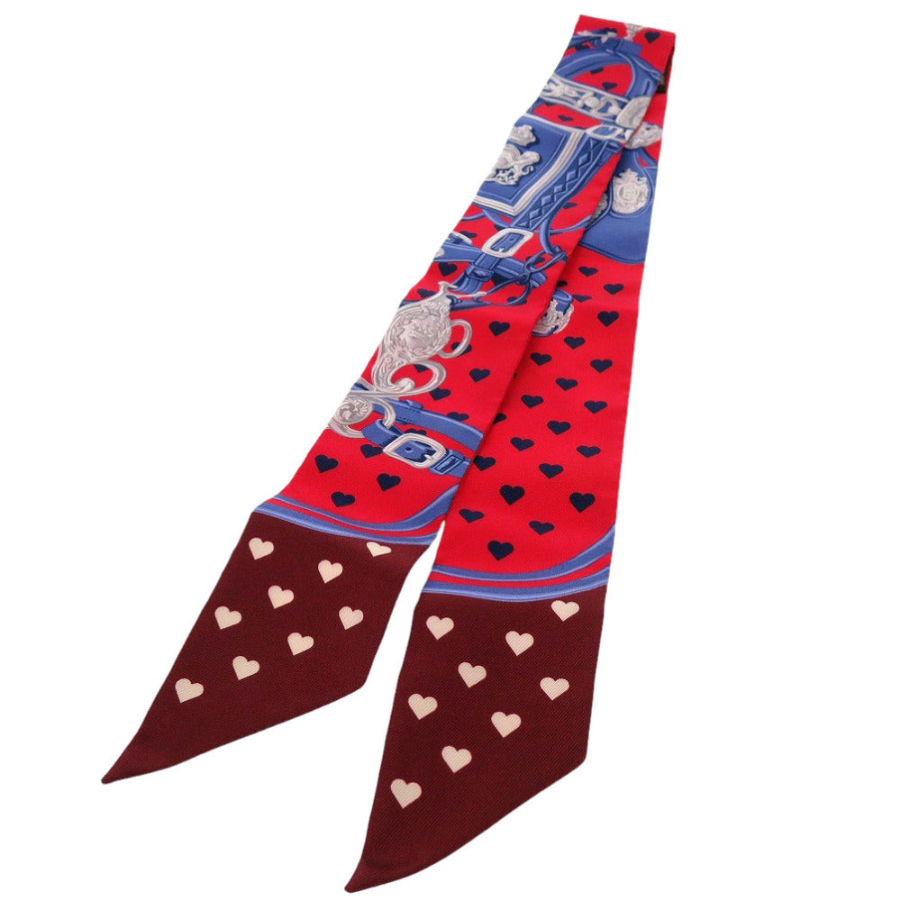 新品同様 エルメス ツイリー ブリッド ドゥ ガラ ラヴ BRIDES de GALA LOVE シルク ルージュ マルチカラー レッド 赤 スカーフ 0772【中古】HERMES